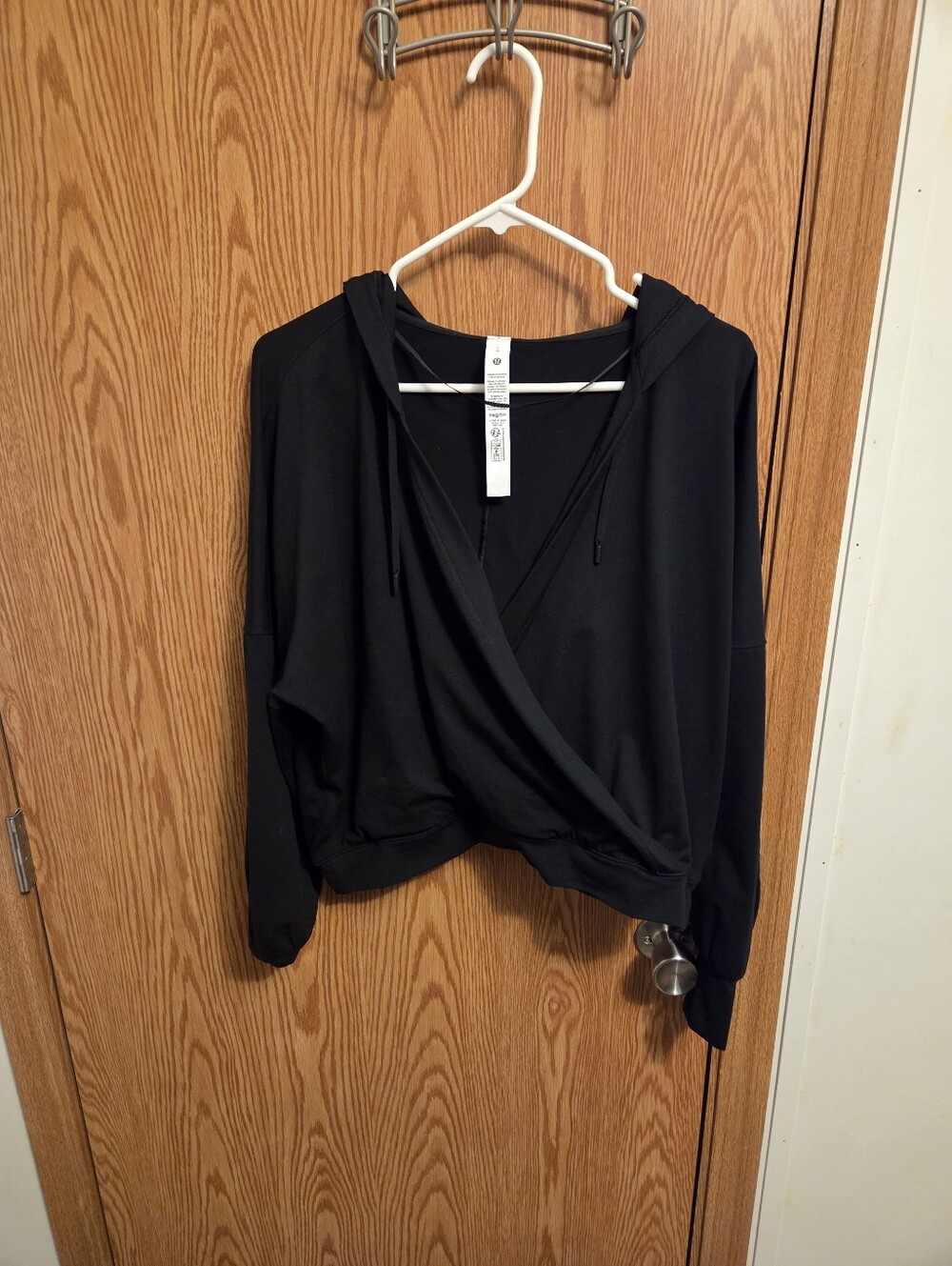 Lululemon Soft Jersey Relaxed Wrap-front Hoodie Sz Large Women's